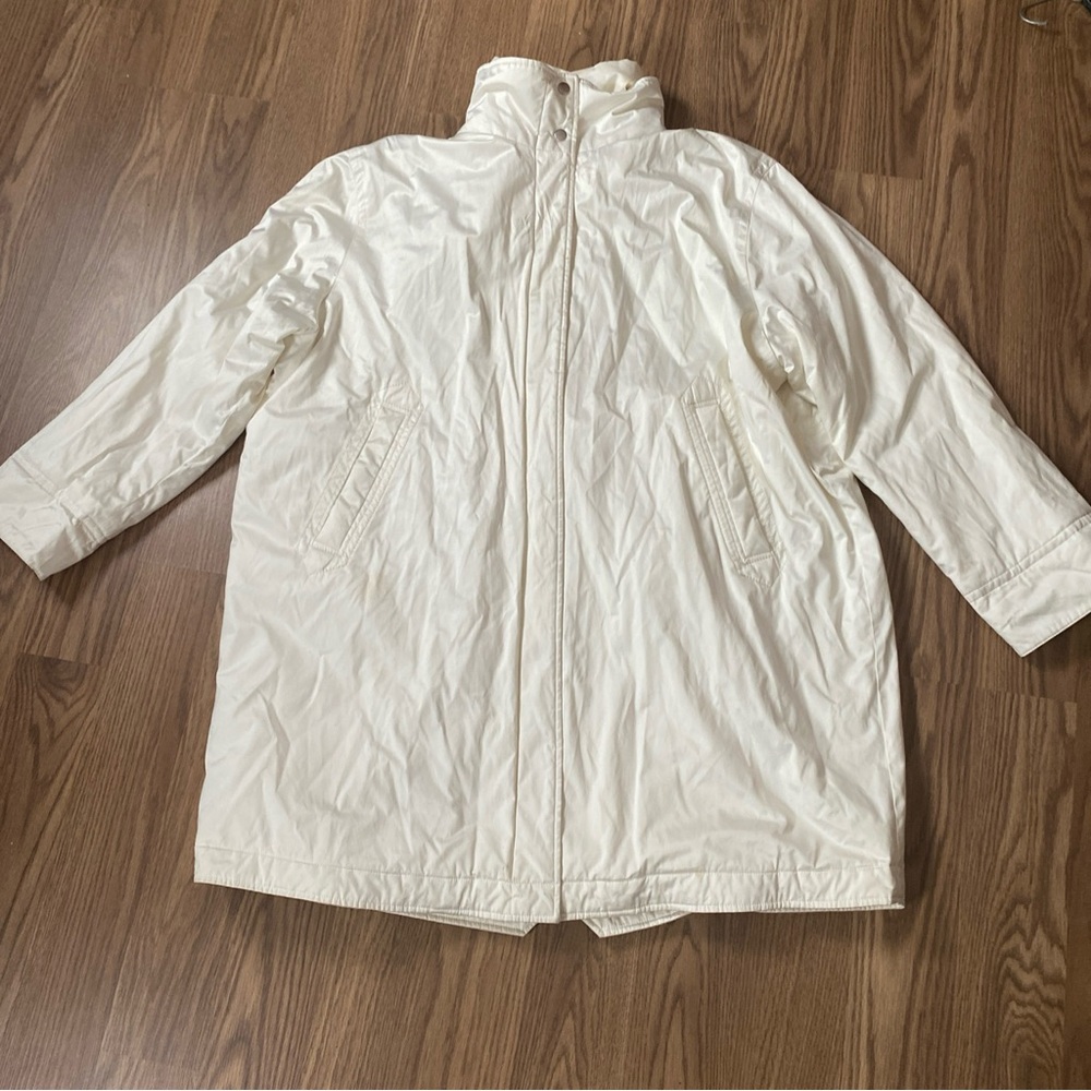 London Fog Sport  Ivory Jacket Women's Size 2X Zip And Snap Front - Picture 1 of 16